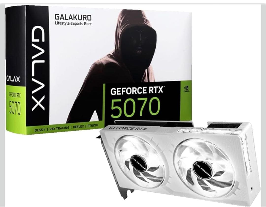 ［未開封］GALAX RTX 5070 グラフィックボード GALAKURO GAMING NVIDIA GeForce RTX 5070 デュアルファン搭載