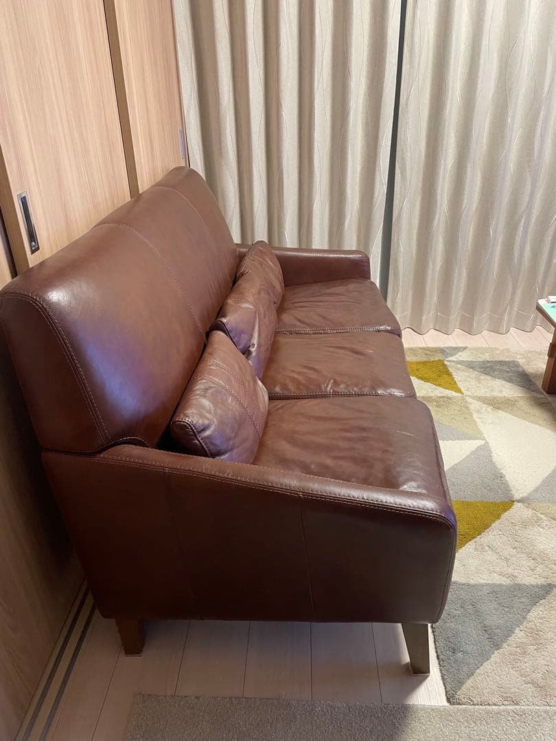 お値引きしました unico ウニコ 廃盤 FYAYE 3シーター レザーソファ