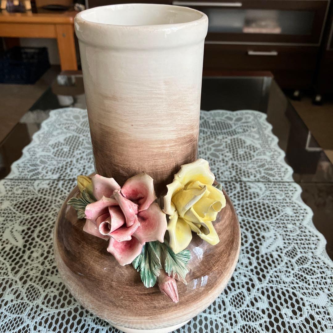 BASSANO 陶花 花瓶 イタリア - メルカリ