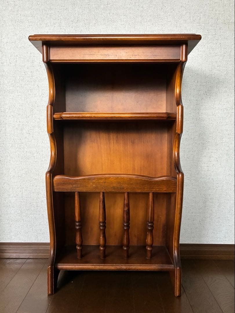 オールドカリモク コロニアル マガジンラック 電話台 - メルカリ