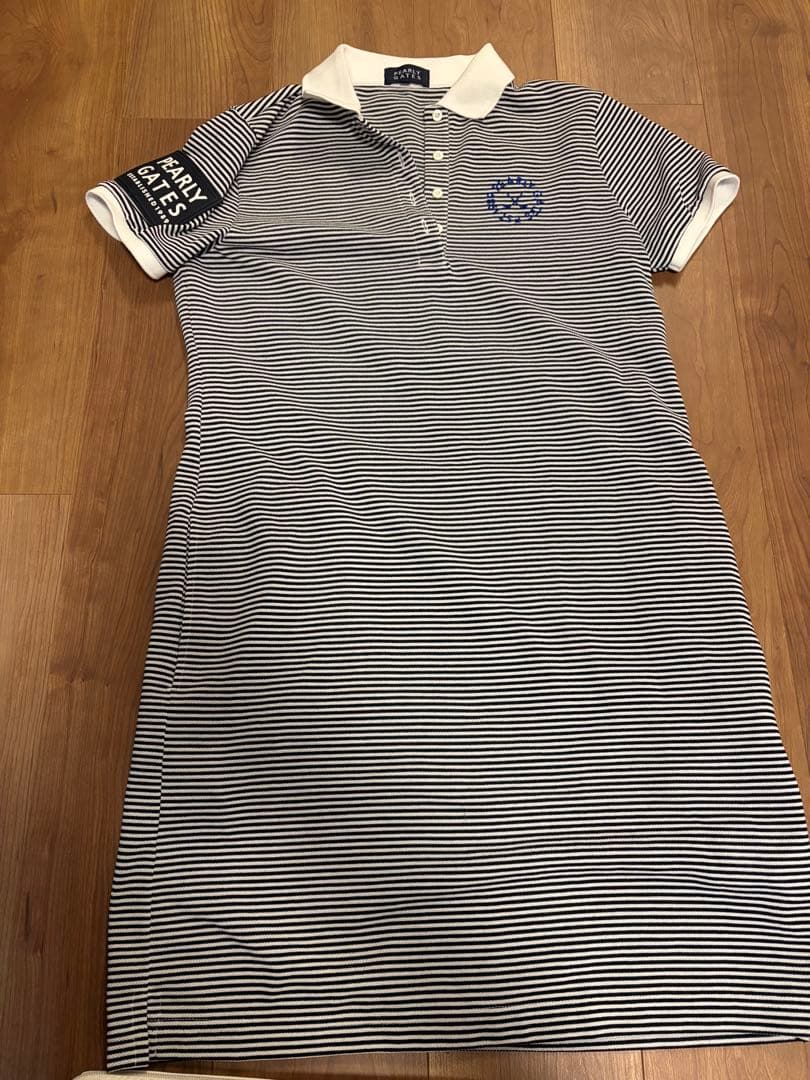 PEARL GATES ストライプ ポロワンピース - メルカリ