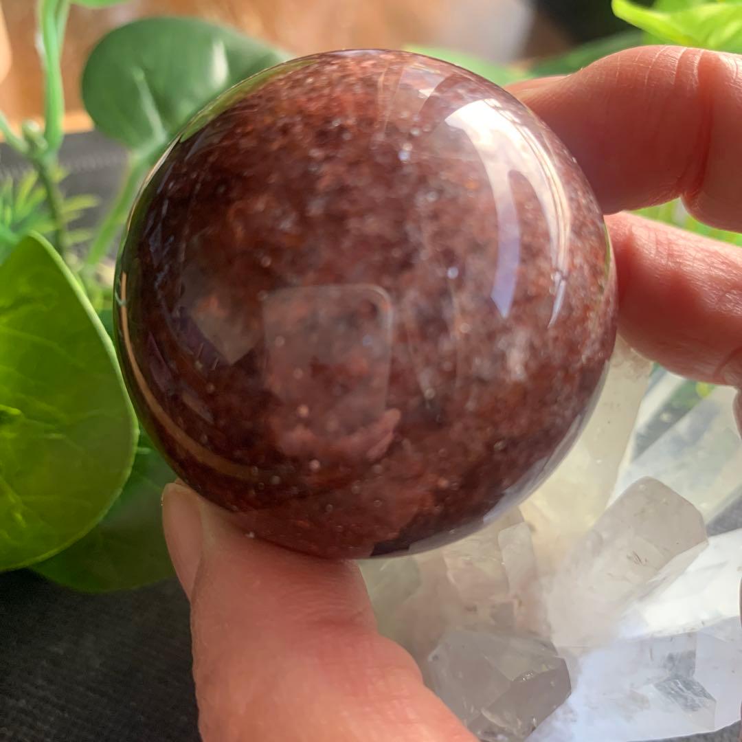 サンストーンスフィア約46.4mm オレンジブラウン 天然石置物 - メルカリ