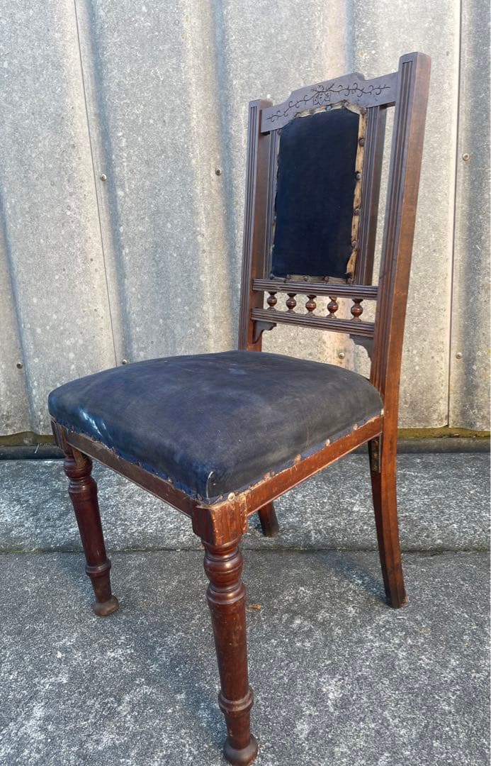 アンティーク/英国/イギリス製/サロンチェア/ダイニングチェア/椅子/ベロア サロンチェア | アンティーク家具,椅子・チェア | イギリス