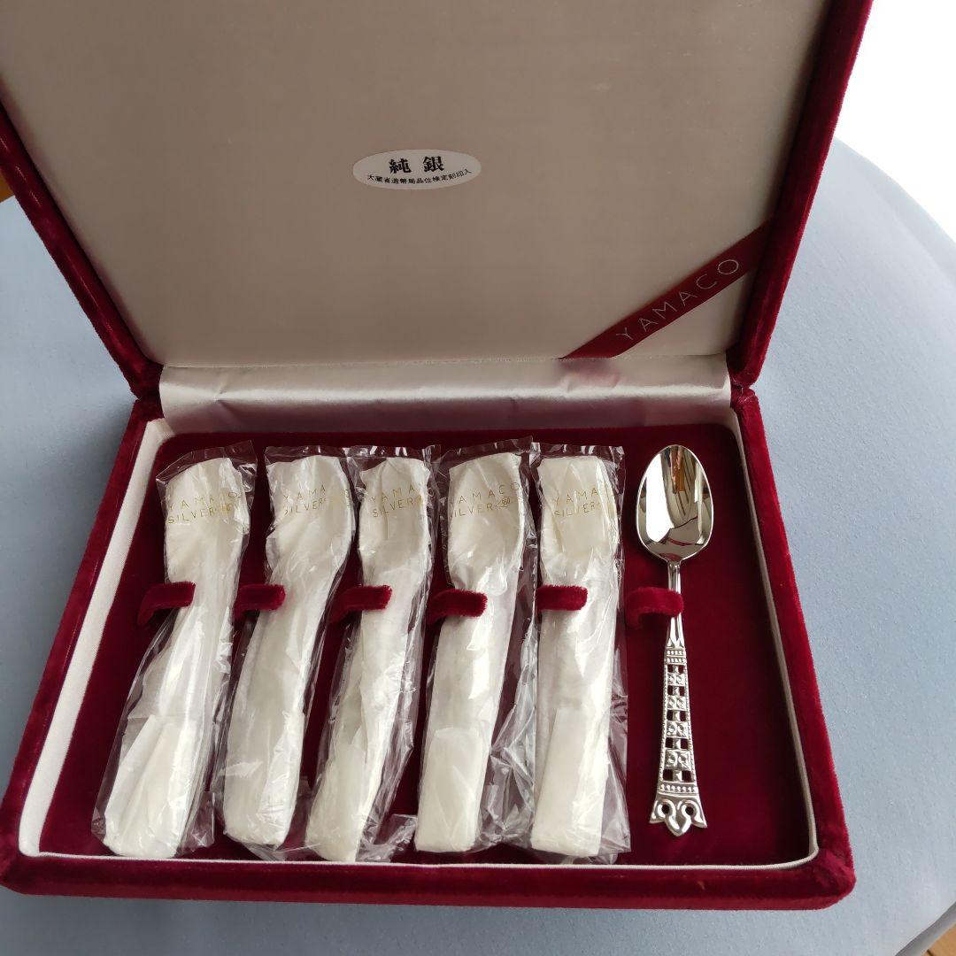 山崎金属工業 YAMACO 純銀スプーン アテネコーヒースプーン6本 - メルカリ