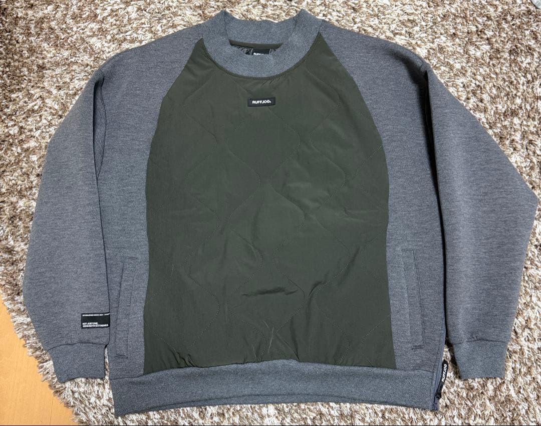 ラフロッグ　モックネック　プルオーバー M グレー 人気のモックネック – RUFFLOG