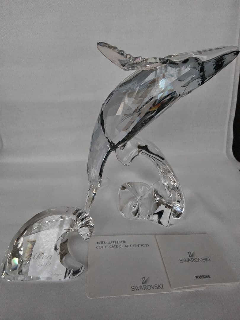 スワロフスキー置物レアー、限定品、【SCS会員限定ザトウクジラ