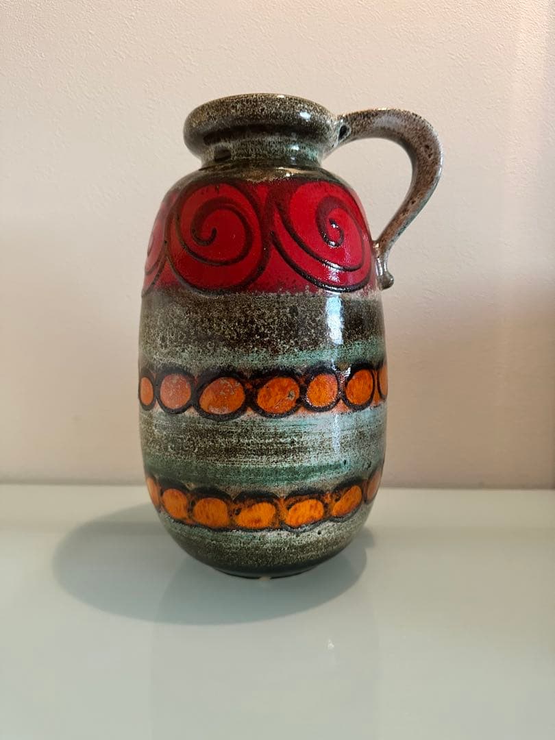 Scheurich シューリッヒ Fat Lava ファットラヴァ 484-2 Coloured and glazed Fat Lava ceramic jug by Scheurich, 1960s | intOndo