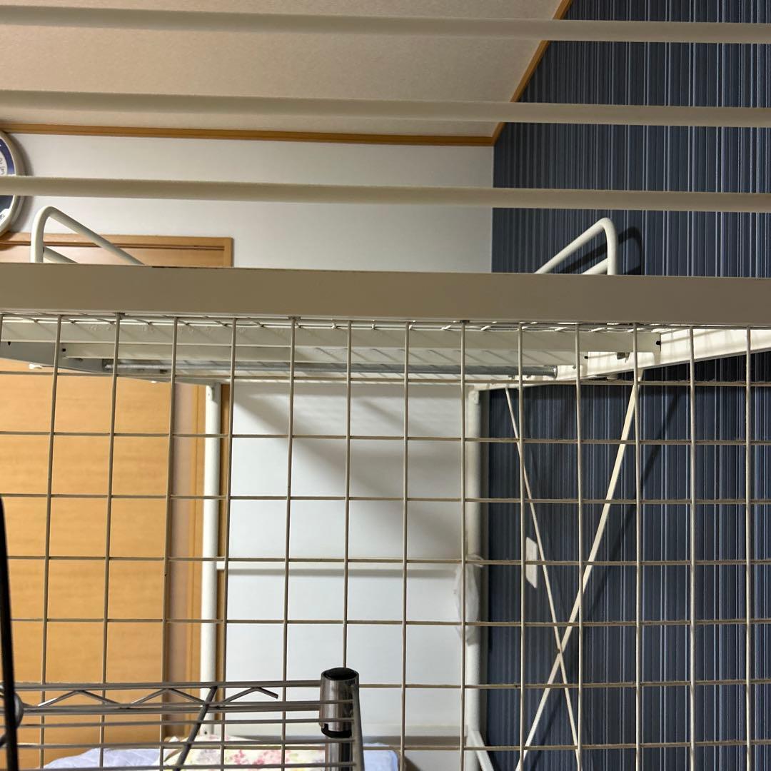 ホワイトロフト式シングルベッドフレーム dショッピング |ロフトベッド シングル ロータイプ 姫系 収納 2WAY