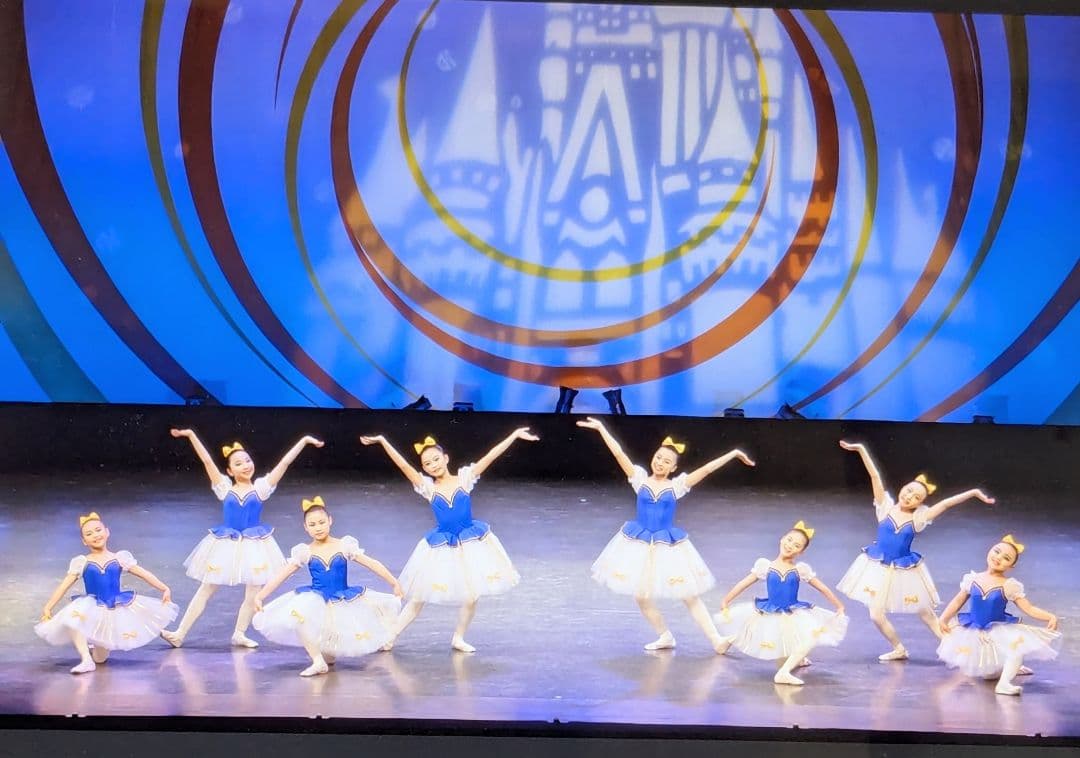 バレエ衣裳/ジュニア 青&白スカート 12着セット 頭飾り付き