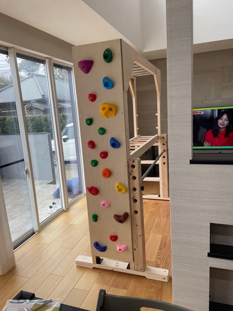 室内遊具 知育うんてい 鉄棒 登り棒 ボルダリング - メルカリ