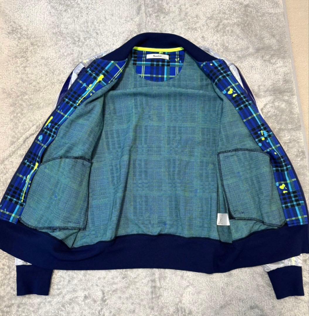 ラッセルノ ブルゾン 2重素材 表ナイロン100% シアー ブルーチェック柄