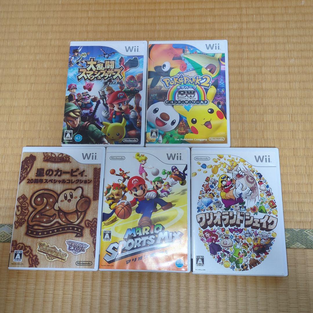 Wiiソフトまとめ売り 5本セット ポケモン マリオ カービィ ワリオ 大