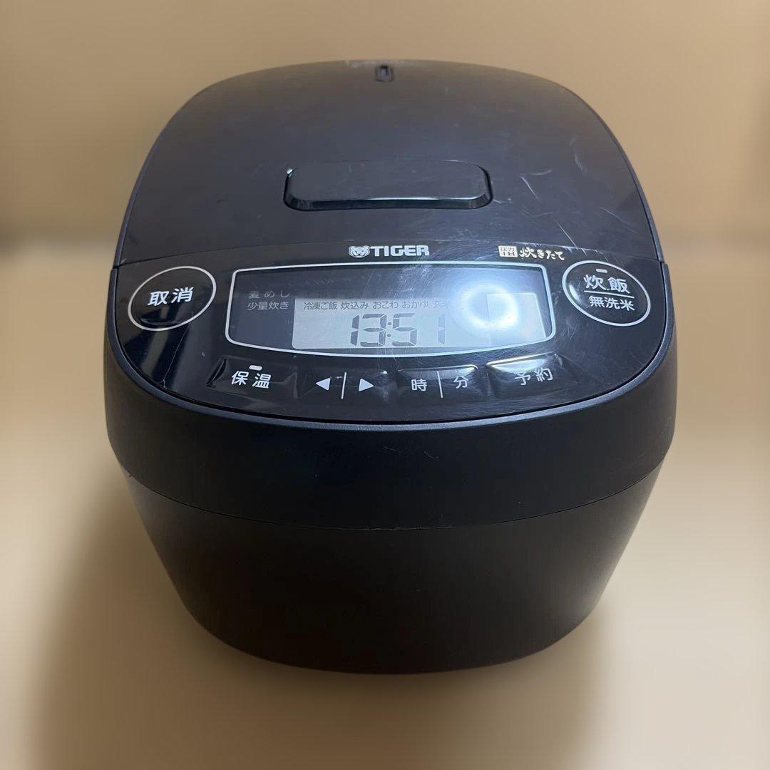 TIGER ブラック 炊飯器 タイガー魔法瓶 IHジャー炊飯器 1升炊き グロスブラック JPV-C180KG