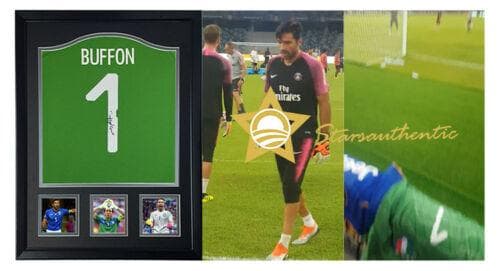 直筆サイン入りユニフォーム ジャンルイジ・ブッフォン 元イタリア代表 サッカー ブッフォン直筆サイン入り選手支給イタリア代表17/18GKユニフォーム