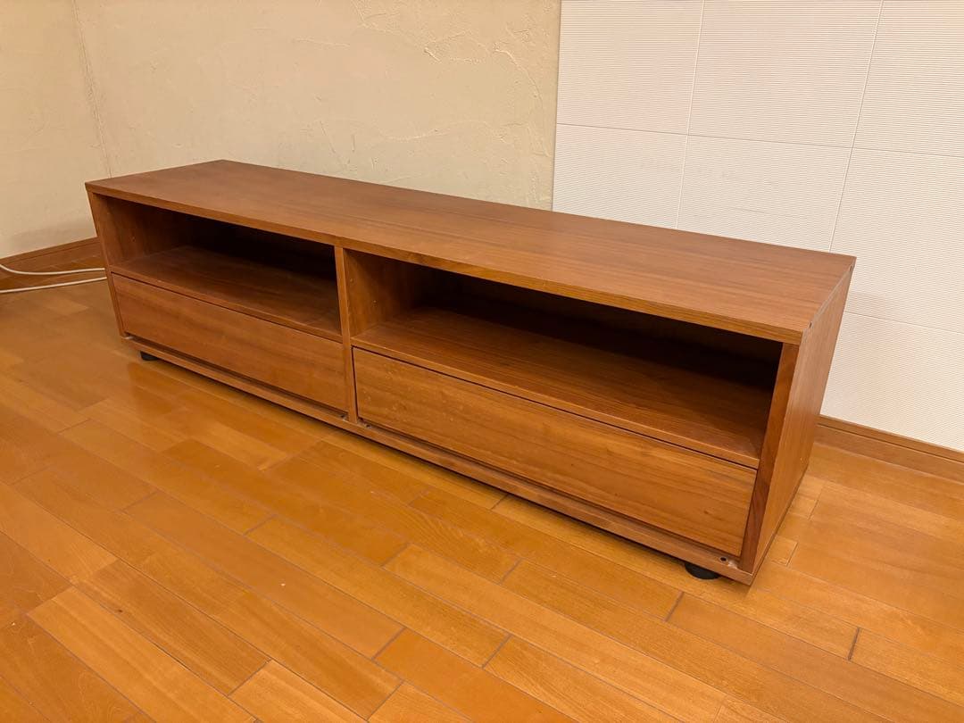 無印良品 MUJI 木製テレビ台 テレビボード ウォールナット材 - メルカリ