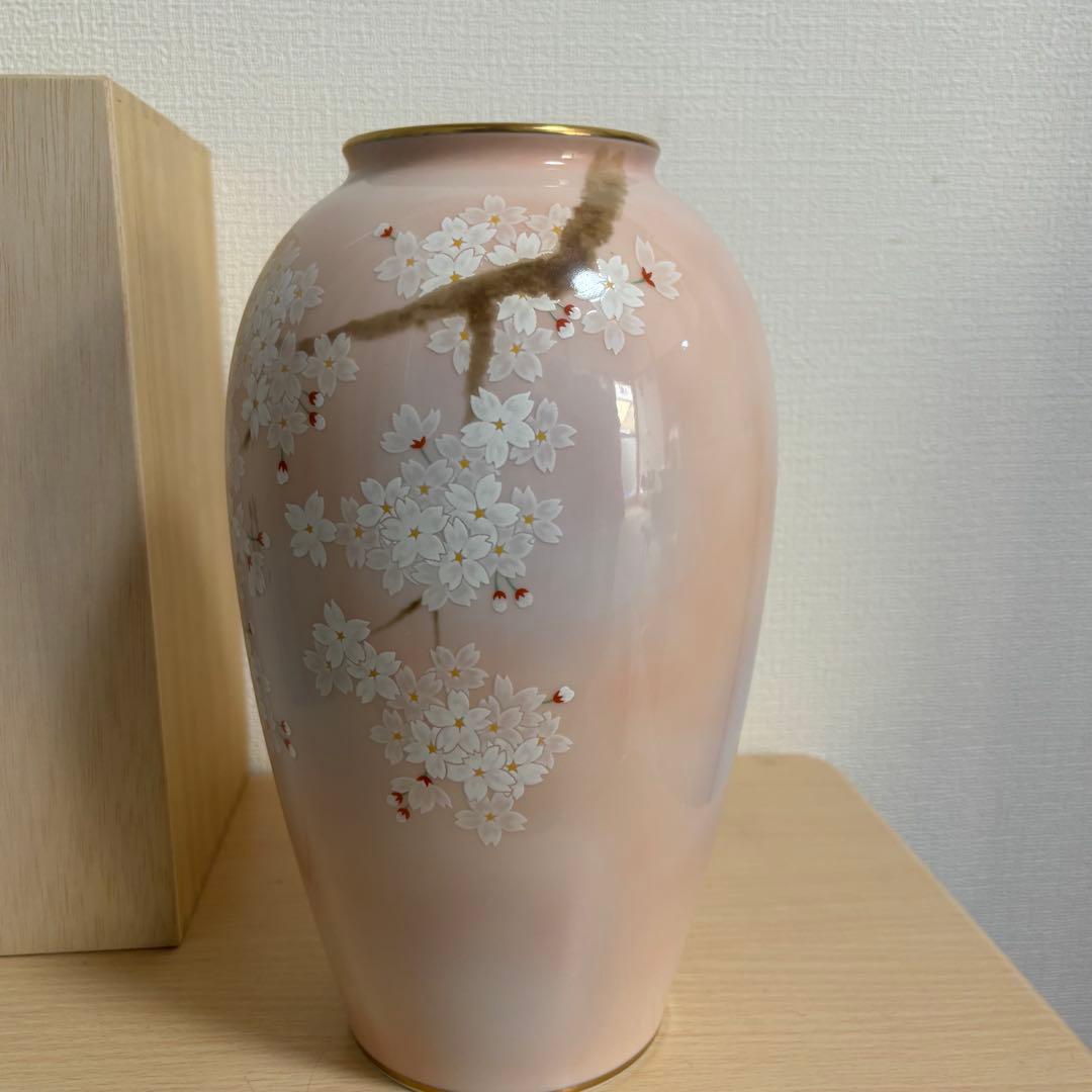 有田焼 香蘭社 吉野桜 花瓶 花器 骨董 フラワーベース 花びん 新品花台