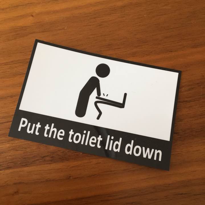 400円 トイレ ふた しめてね ステッカー www.cosaga.com