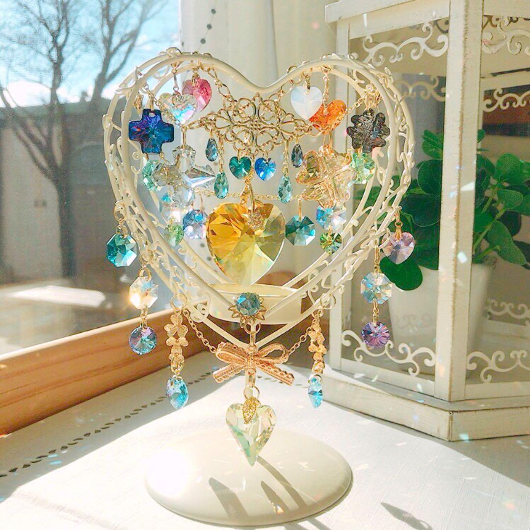 さーちん様専用☆ハート❤︎ ❤︎ ❤︎スタンド付きサンキャッチャー✧♡