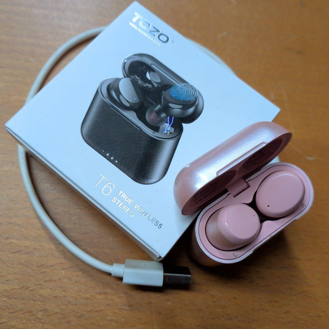 未使用イヤホンキャップとジャンク品TOZO T6 ワイヤレスイヤホンまとめ