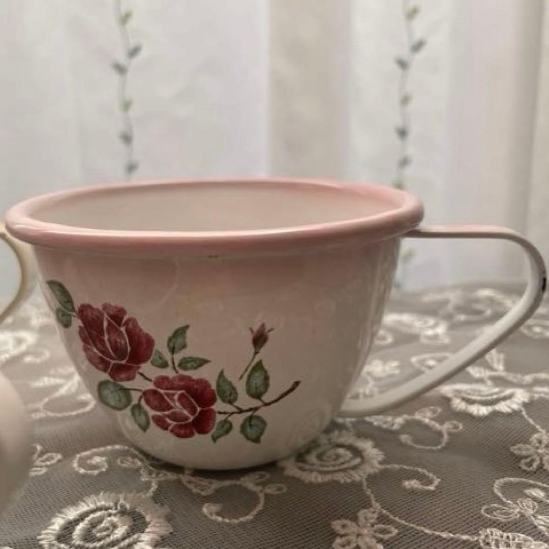 ホーロー imane イマン スカーレットローズ カップ 薔薇 ローズ - メルカリ