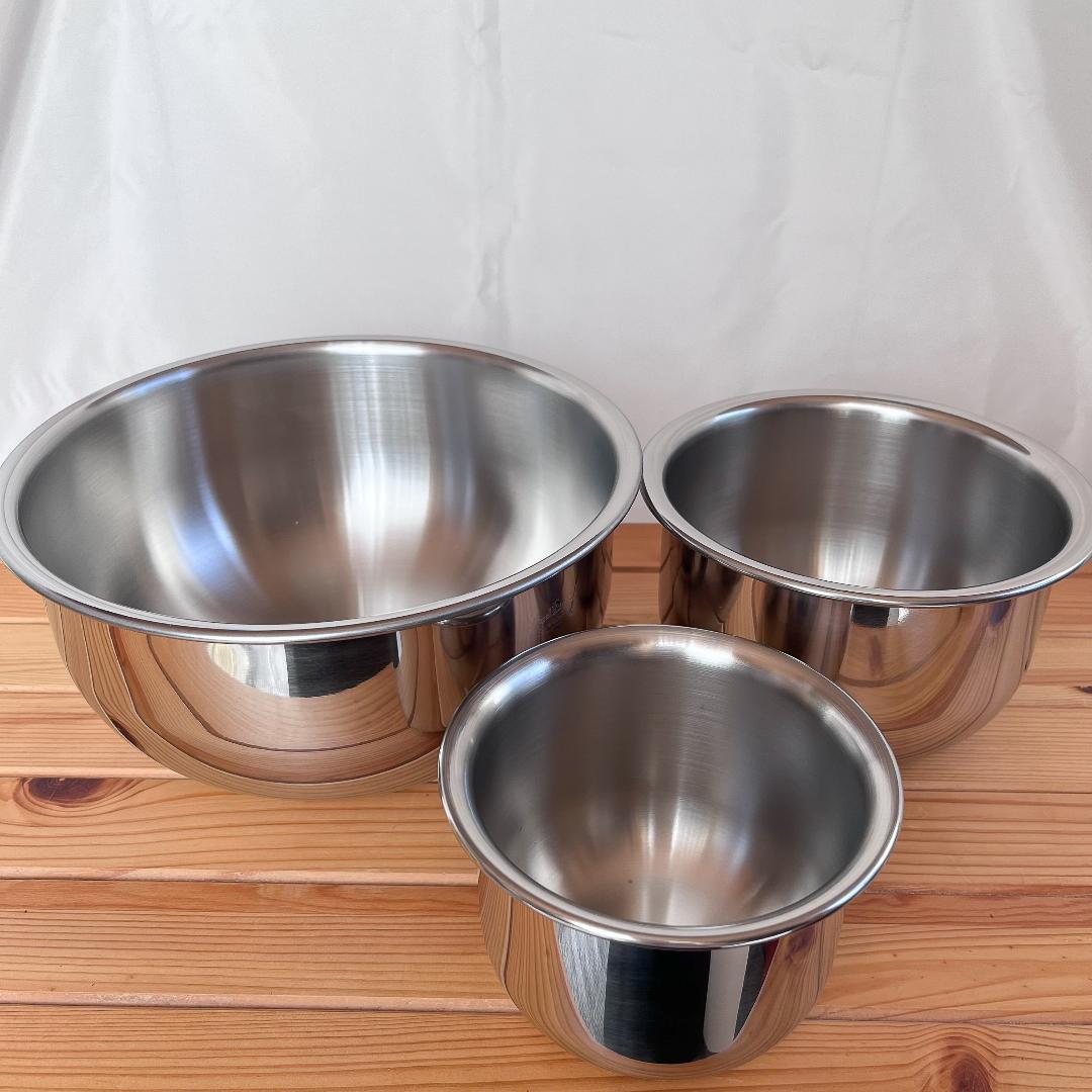 新品未使用〉ロイヤルクイーン ステンレス ボウル3点セット - メルカリ