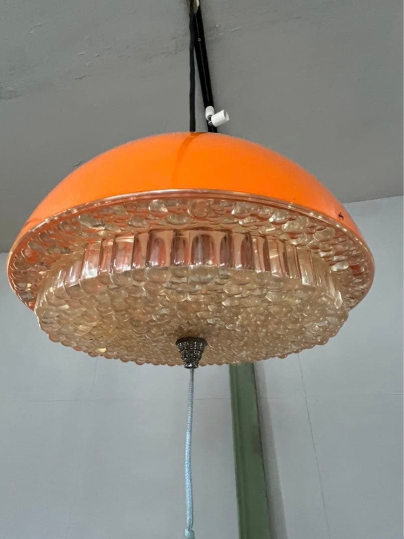 ペンダントライト オレンジ 天井照明 インテリア レトロポップ昭和