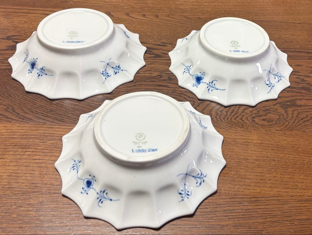 ロイヤルコペンハーゲン シェルディッシュ 17センチ 3枚