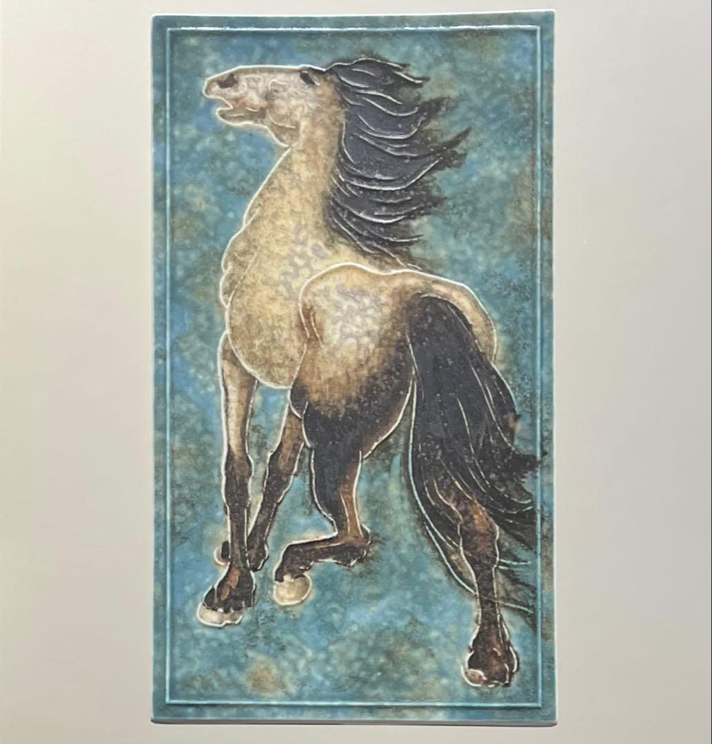 Meissenマイセン/※極稀少1級品 大型陶板 馬 ホース マットグラズーワ
