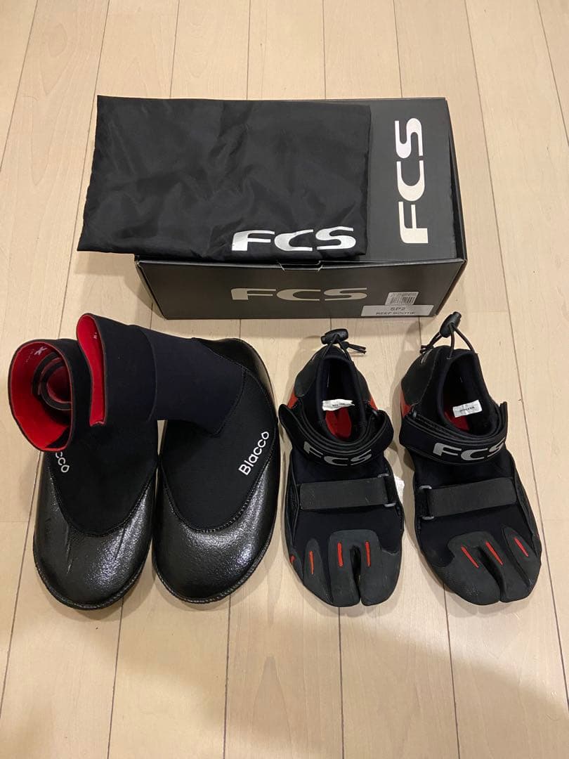FCS / BLACCO サーフィンブーツ 2足セット 冬用・リーフ用 FCS FCS SP2 REEF BOOT / エフシーエス リーフブーツ サーフブーツ