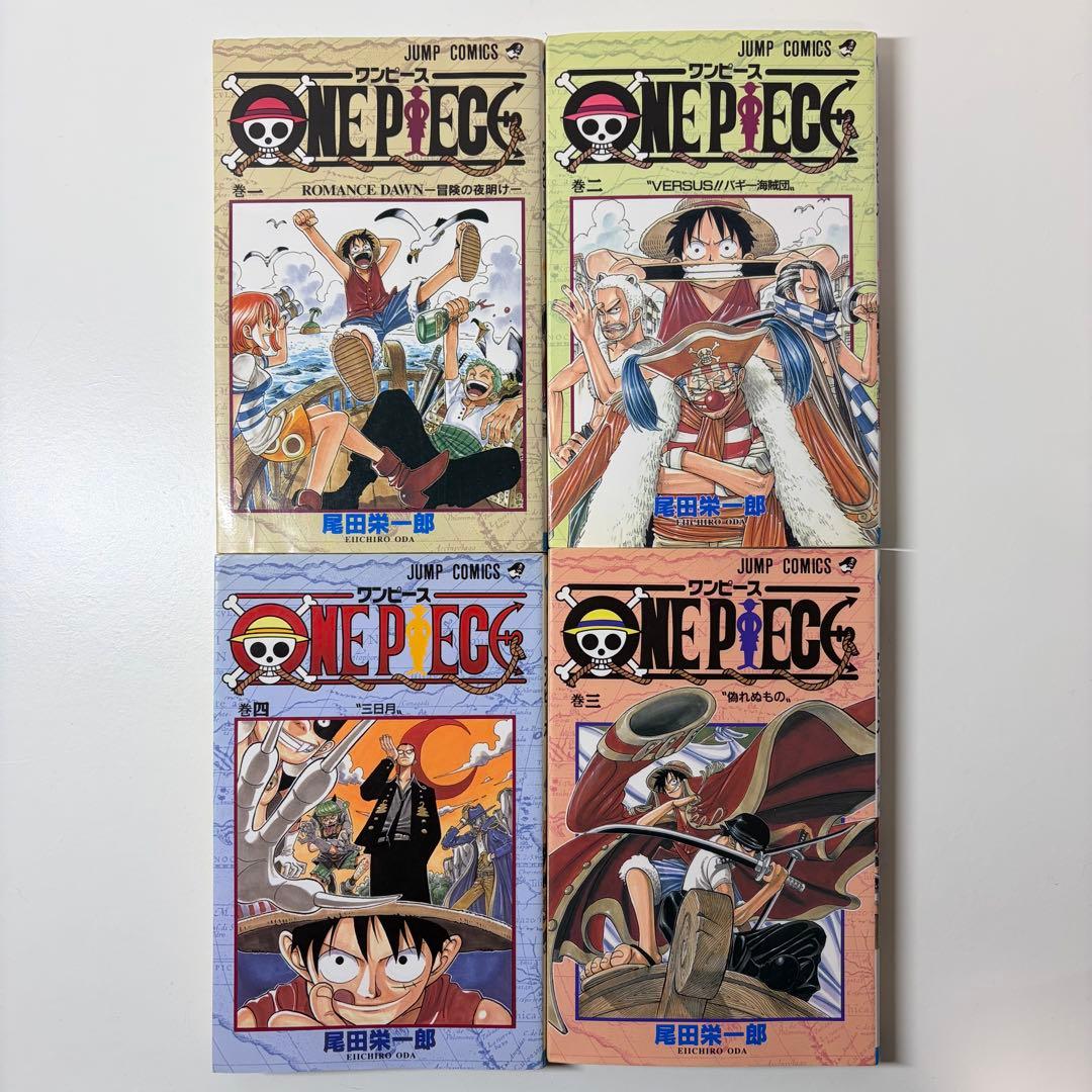 ワンピース ONE PIECE 初版 1巻 2巻 3巻 4巻 - メルカリ