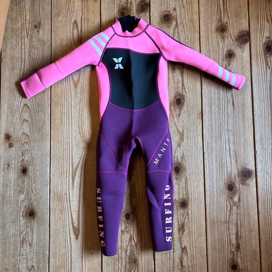 新品未使用】キッズ ウェットスーツ Lサイズ 黒/ピンク - メルカリ