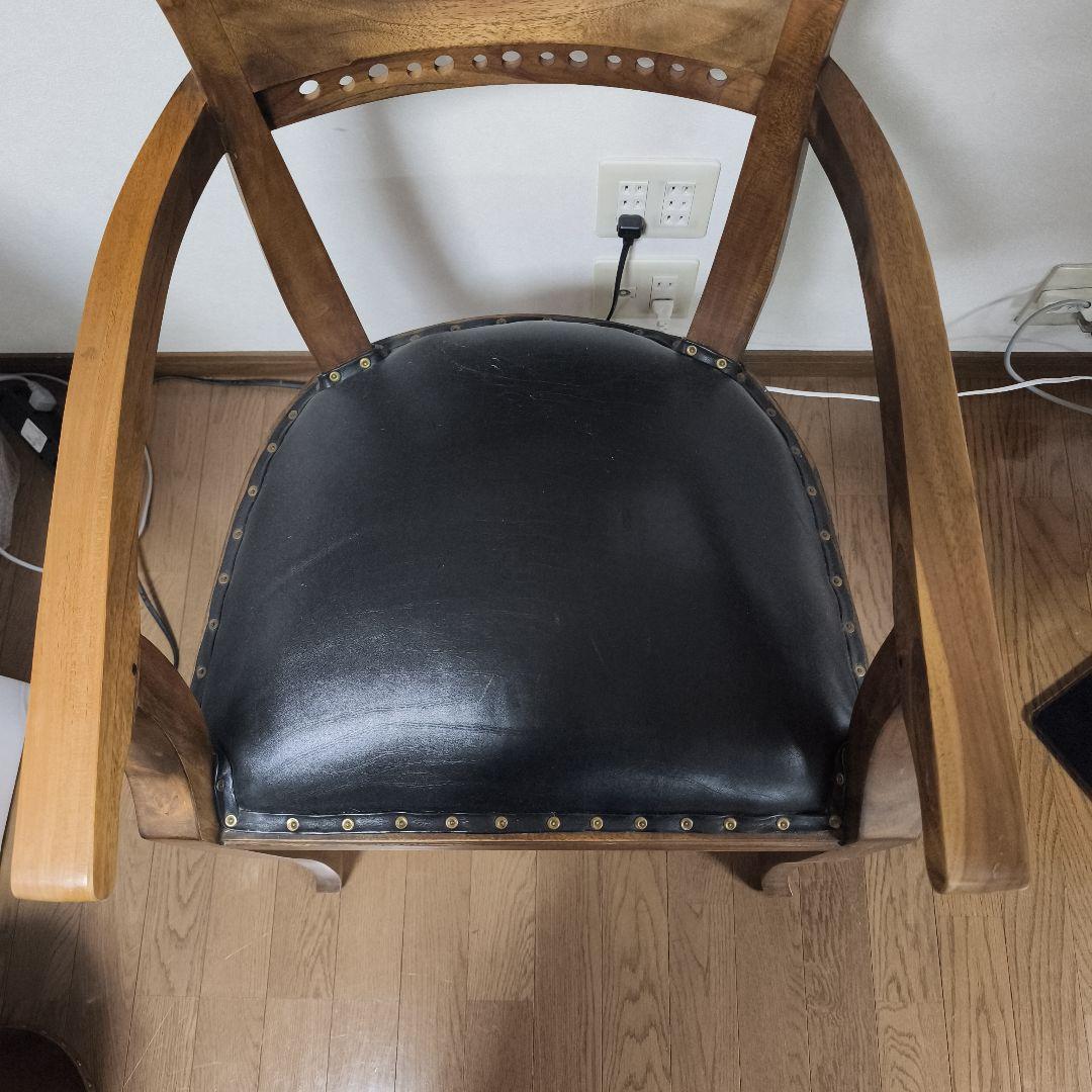 【3/2までの出品】カリッジマーケット☆チーク《イタリー》アームチェア①