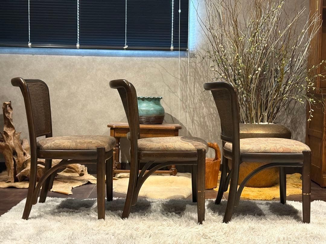 karimoku カリモク ダイニングチェア リビングチェア ラタン IYG