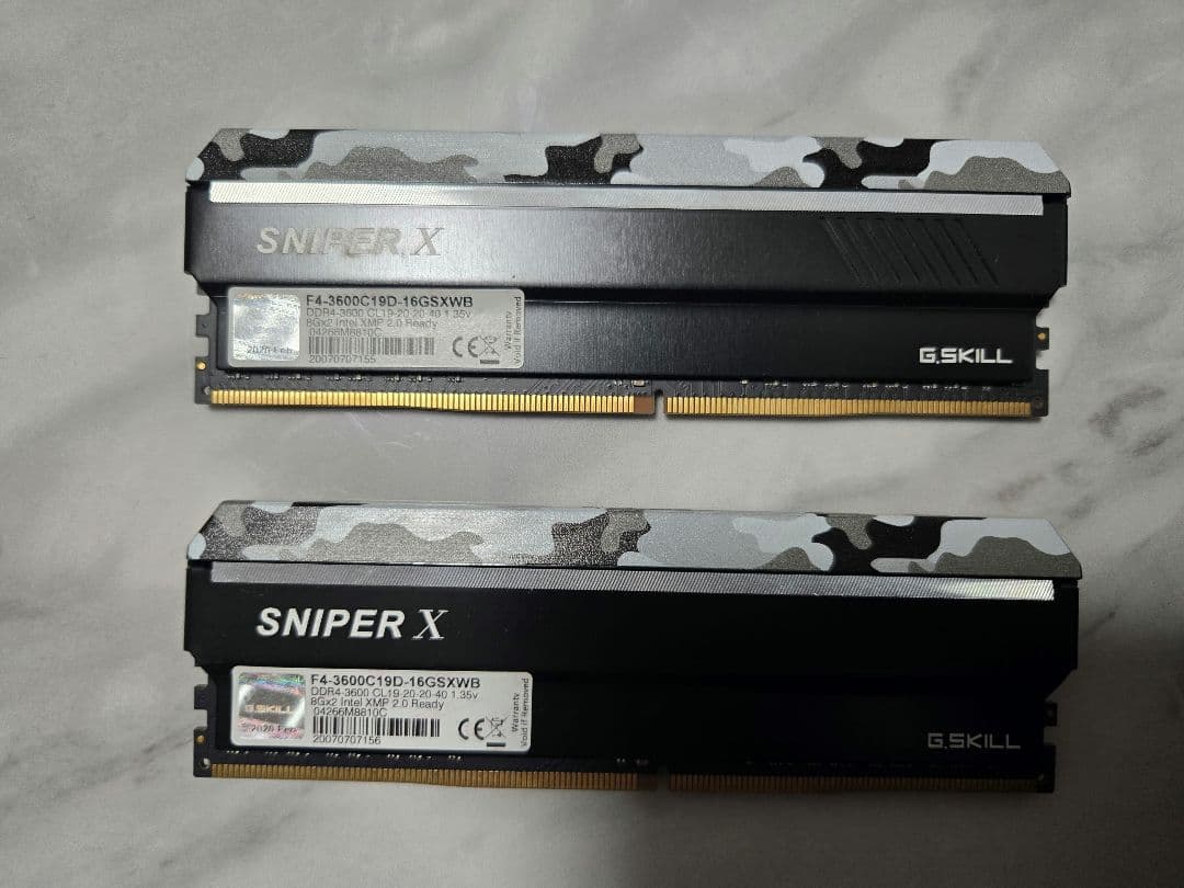 G.SKILL メモリー DDR4 16GB（8GB 2枚） 3600MHz - メルカリ