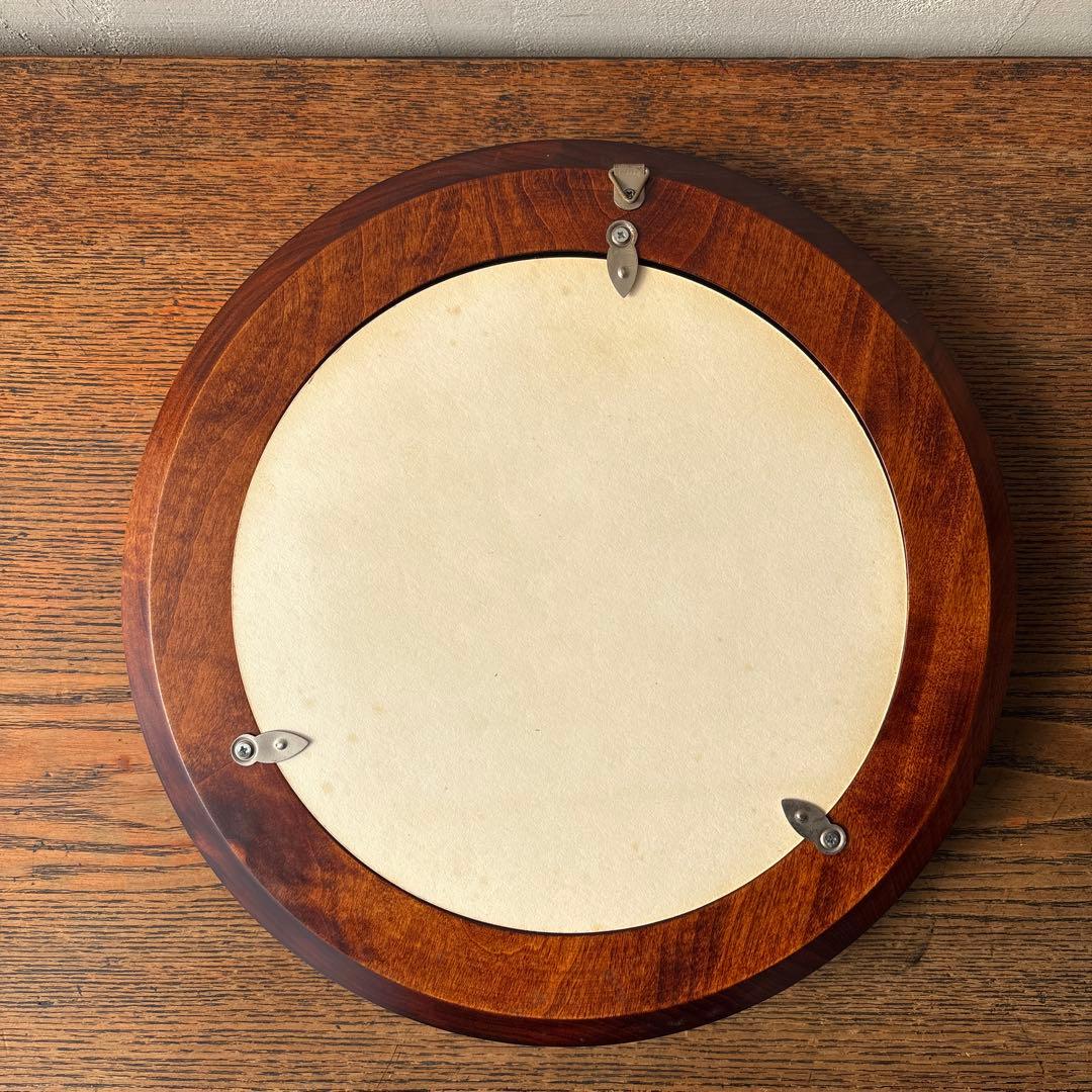 木製 無垢材 くり抜き 削りだし 丸窓 フォトフレーム 円形額縁