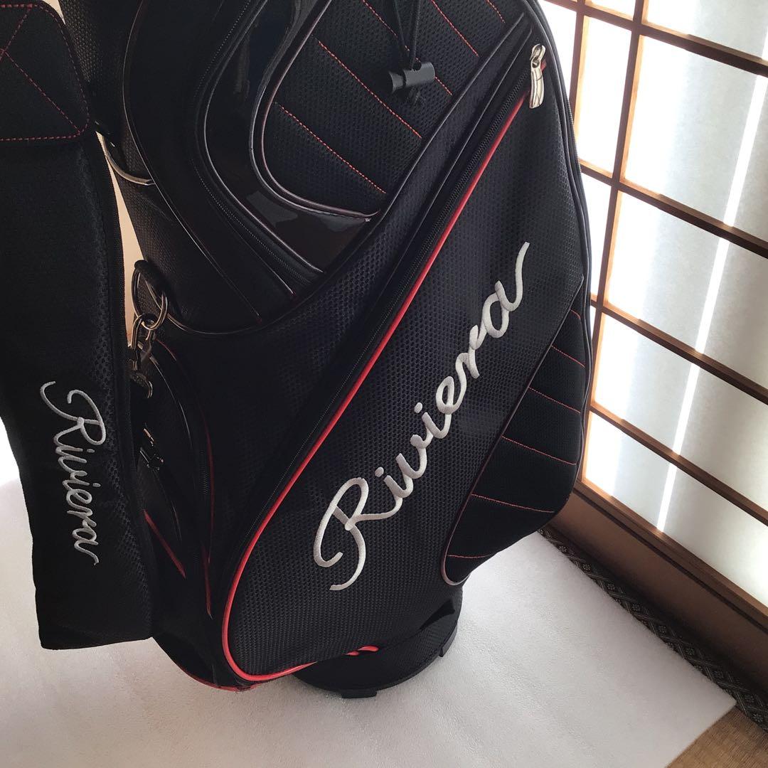 色々、キャディーバック Riviera ゴルフバッグ 黒 Riviera ☆ゴルフ