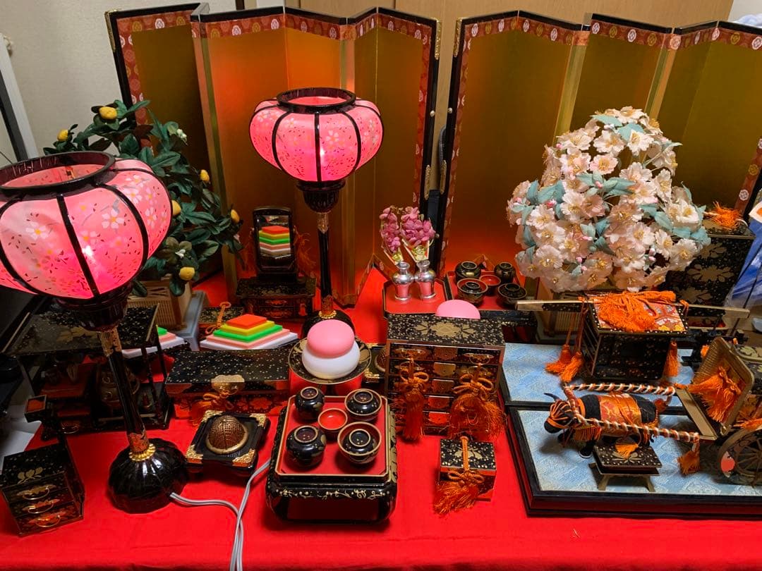 吉浜人形 紫峰作】スチール7段雛段 7段飾り 分割出品5/4 雛人形 雛飾り