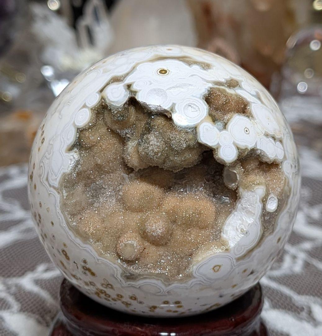 8thveinジャスパー エイスベインオーシャンジャスパー☆スフィア☆希少