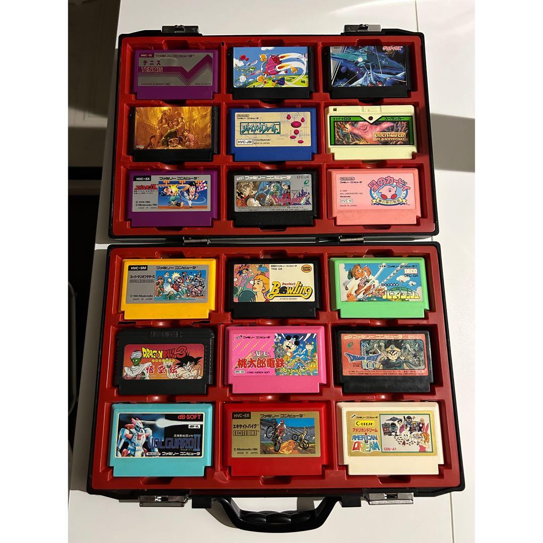 レア kamaya ファミコン カセット18個 収納ケース アタッシュケース