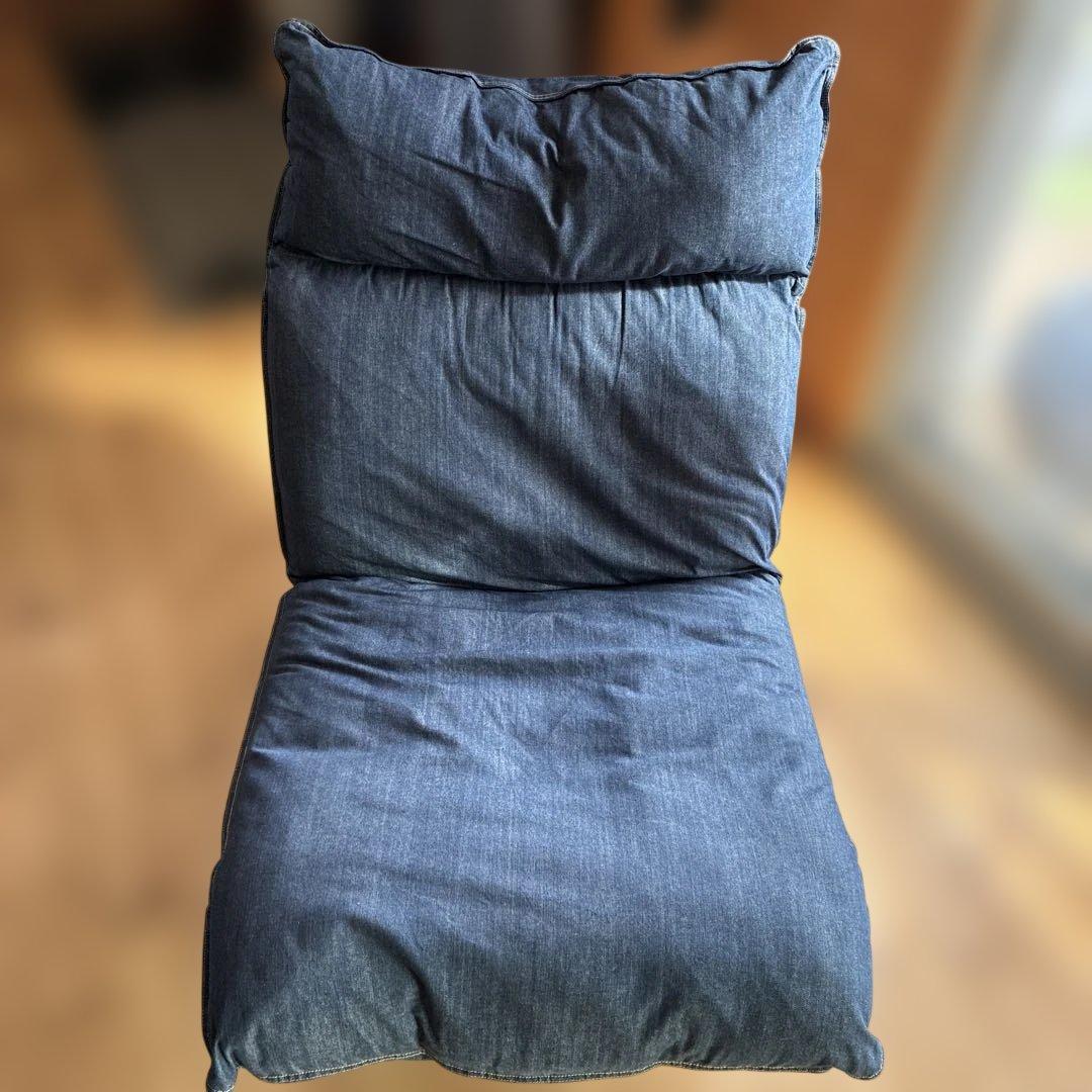 無印良品 ハイバックリクライニングソファ デニム 無印良品】ハイバックリクライニングソファ 1シーター【オーダーカバー