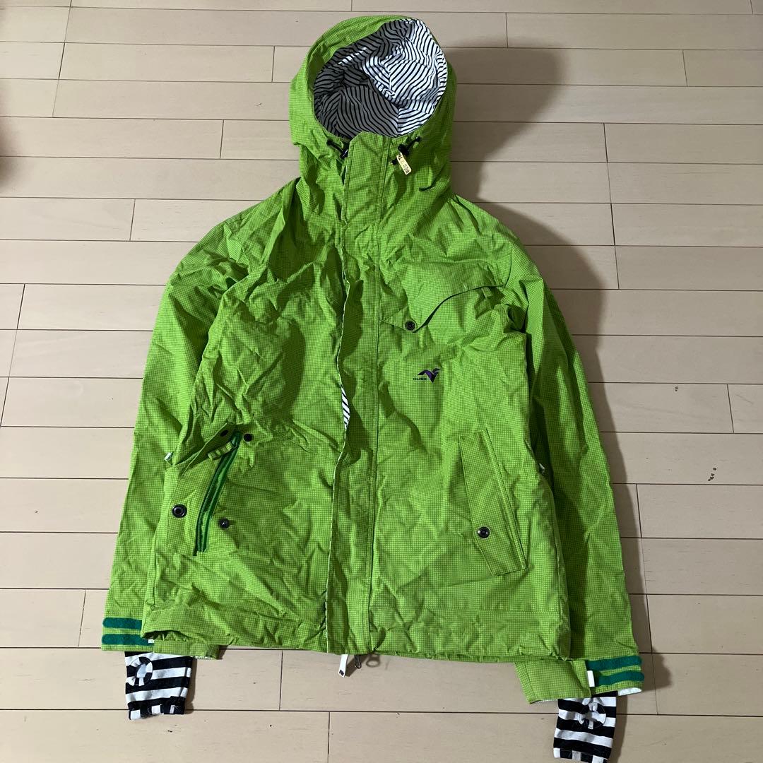 11.27 GUSH ガッシュ スノーボードウジャケット グリーン チェック M