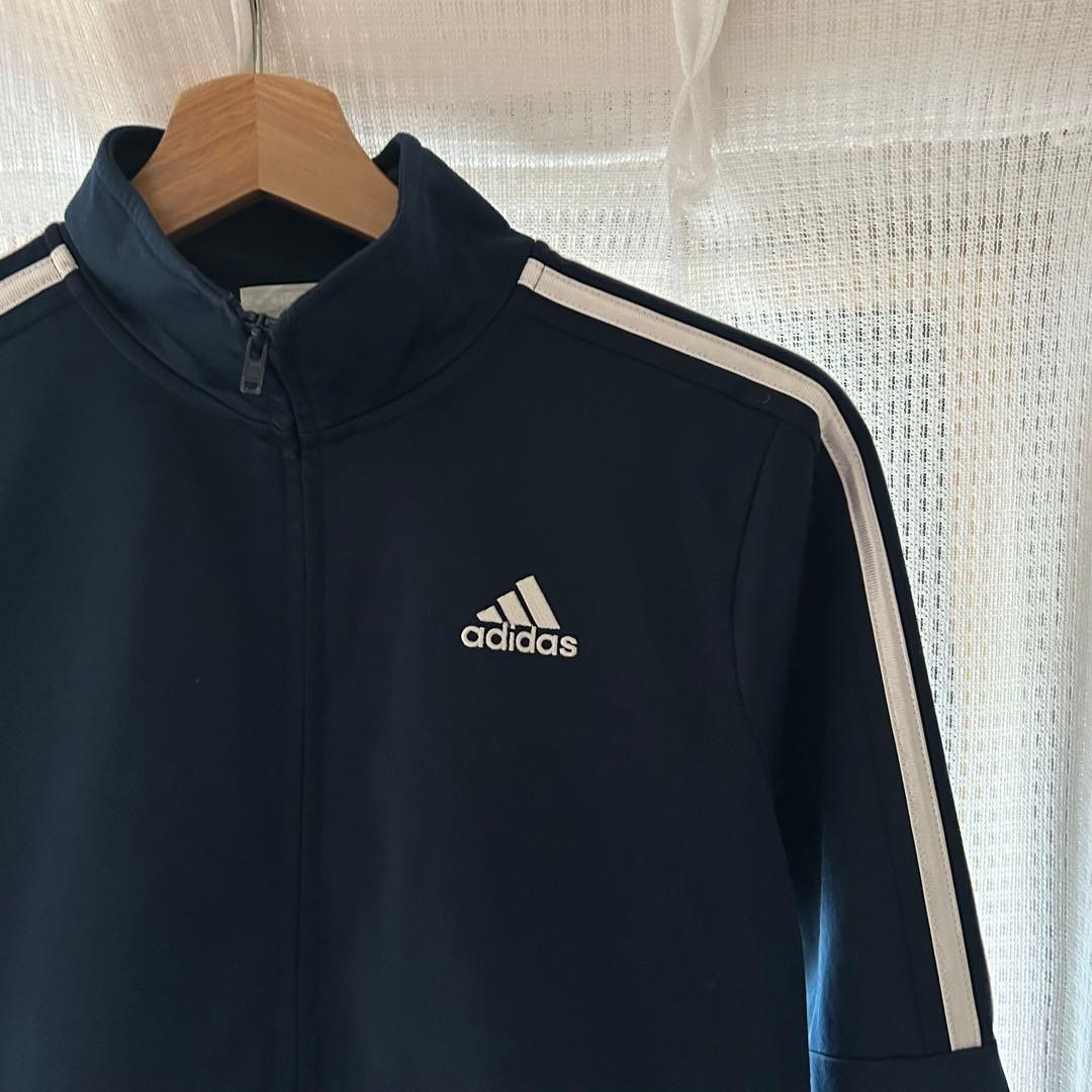 adidas ネイビー トラックジャケット 14/16 s相当 中古・古着通販】adidas (アディダス) トラックジャケット ネイビー
