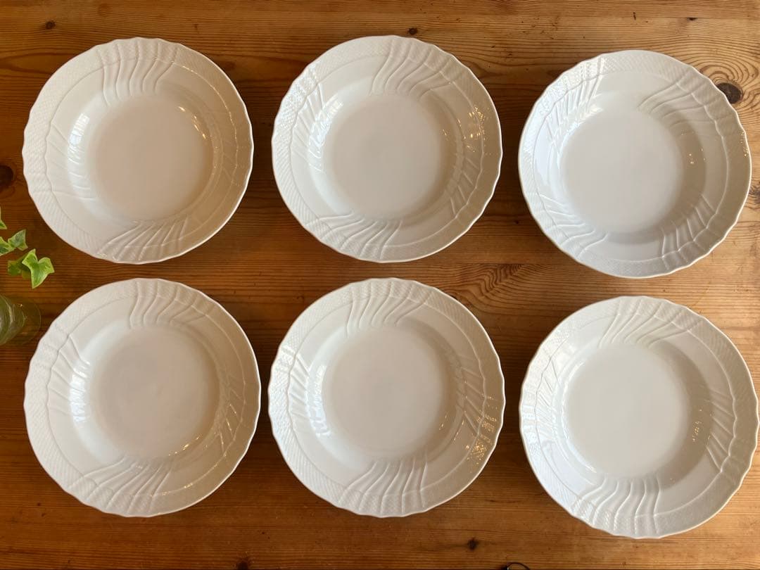 studioMS ジノリ　ベッキオホワイト　23.5スーププレート×6 ベッキオジノリホワイト スーププレート24cm | GINORI