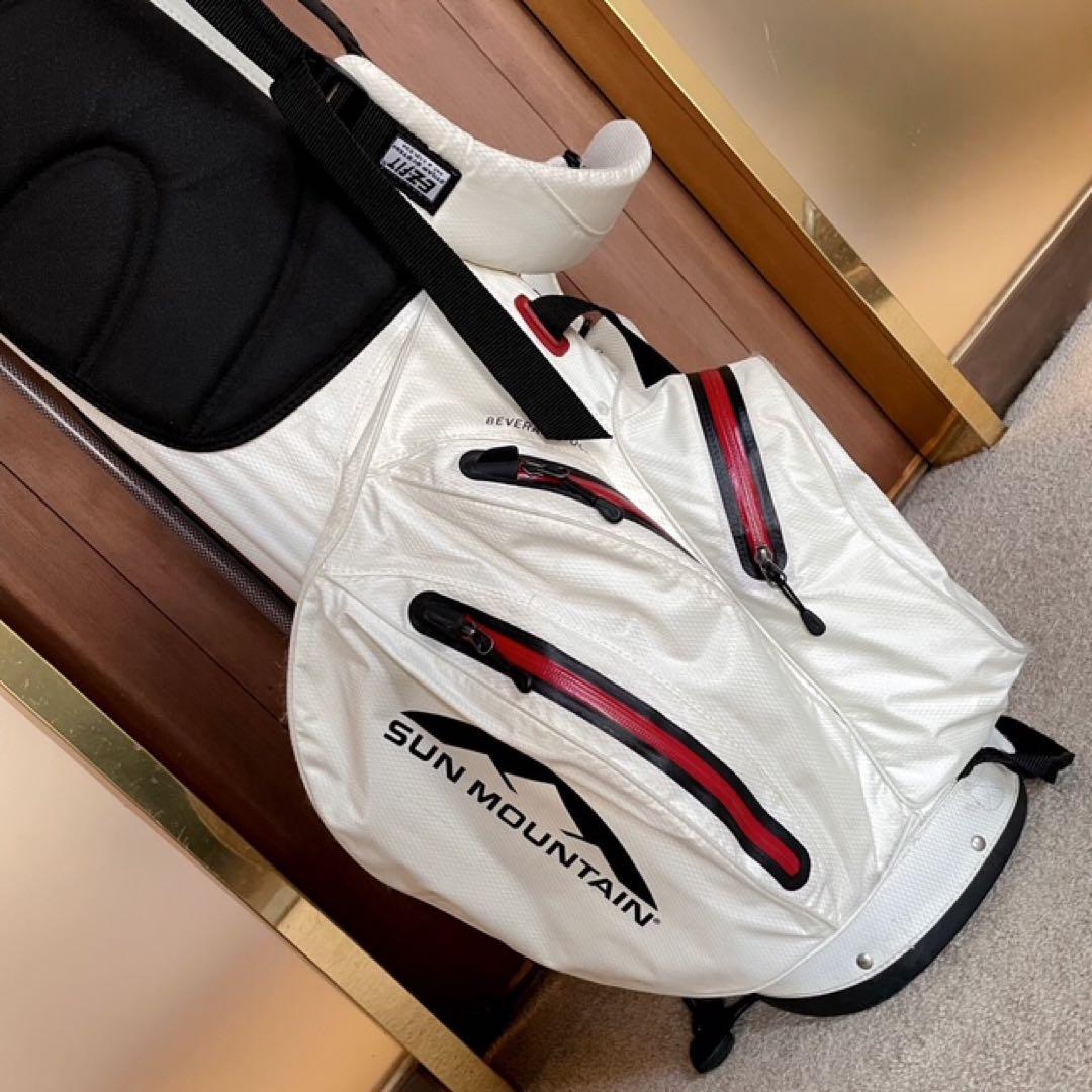 SUN MOUNTAIN・キャディバッグ・スタンド・白・6分割・サンマウンテン