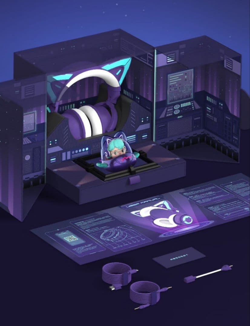 yowu 猫耳ヘッドホン popmart限定(絶版品) - メルカリ