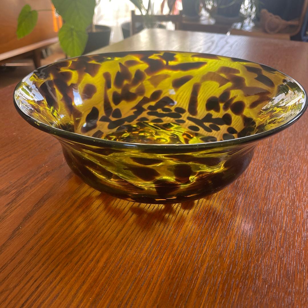 昭和レトロ】スガハラガラス ニューサバンナガラスボウル 24㎝