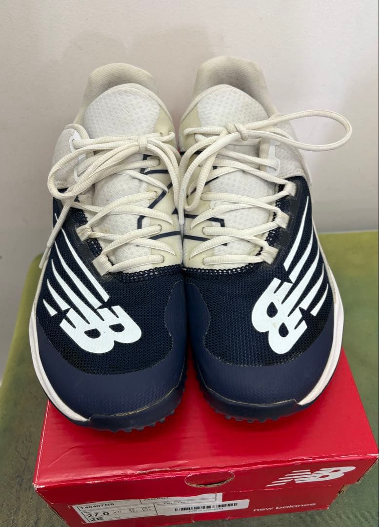 バ*ン様 New Balance トレーニングシューズ ネイビー/ホワイト　人気 楽天市場】ニューバランス 野球 トレーニングシューズ（スパイク｜野球