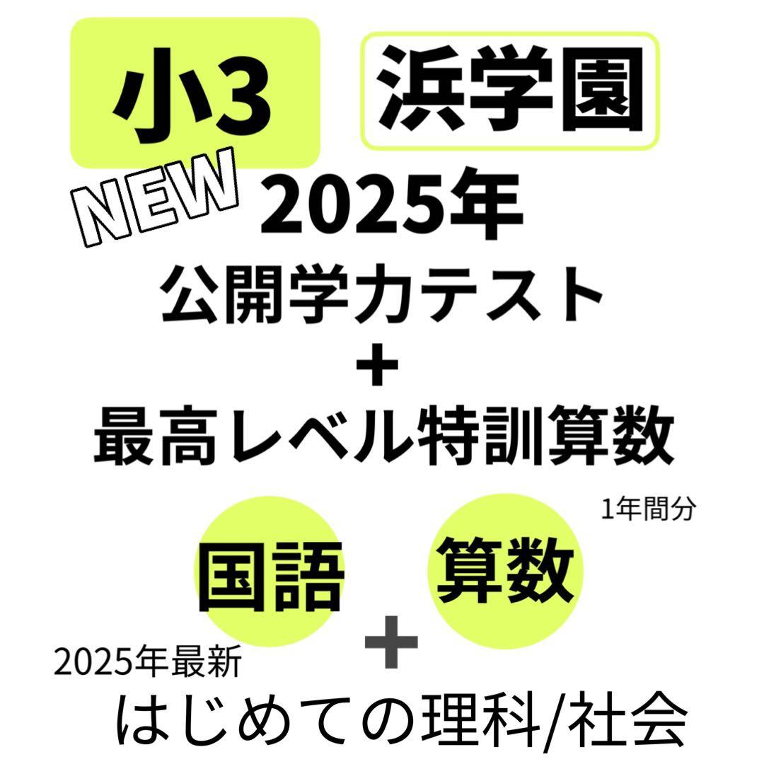 2025年 最新 公開学力テスト 最高レベル特訓算数 国語 算数 即発送 小3