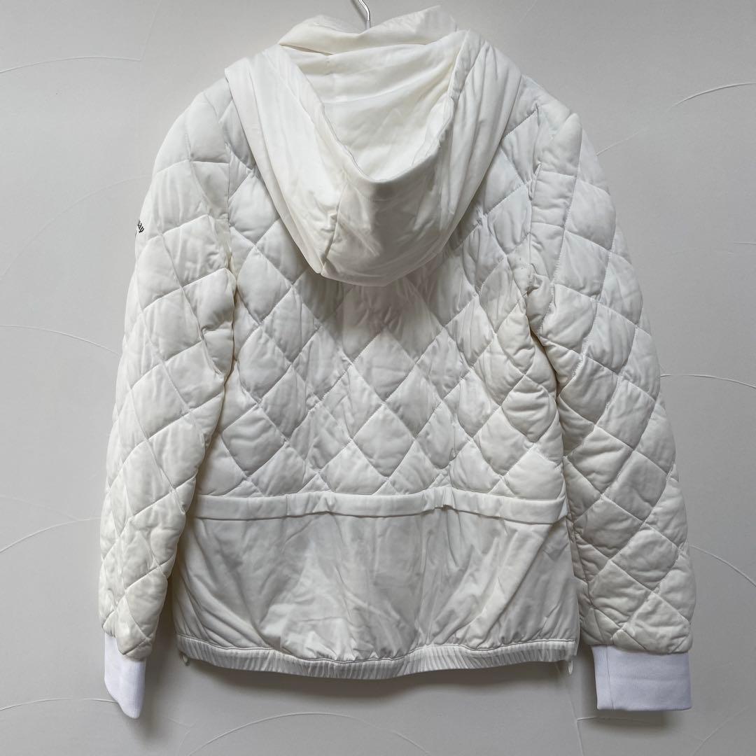 Callaway ホワイト キルティング ダウンジャケット フード付き 中綿