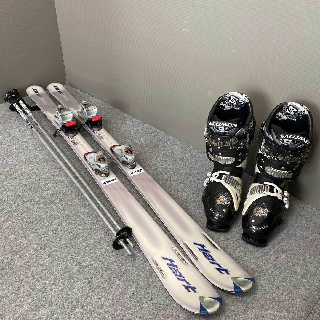 ☆短めな板お探しの方 メンテ済スキーセット板160cmブーツ27~27.5cm